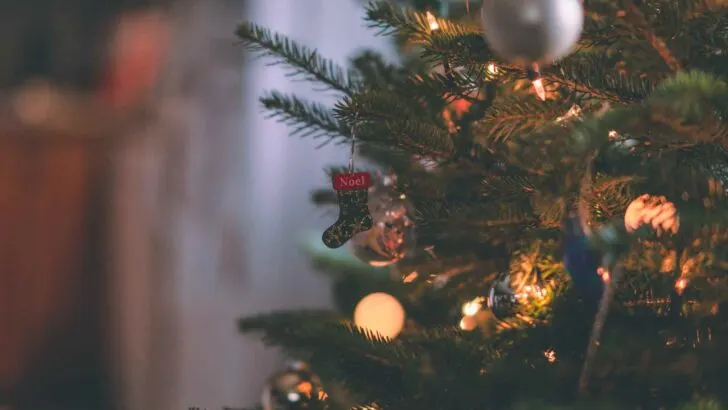 Festive Christmas decorations representing the Santa Claus holiday tradition