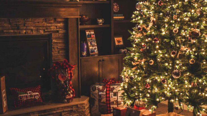 Festive Christmas scene representing the holiday traditions surrounding Santa Claus