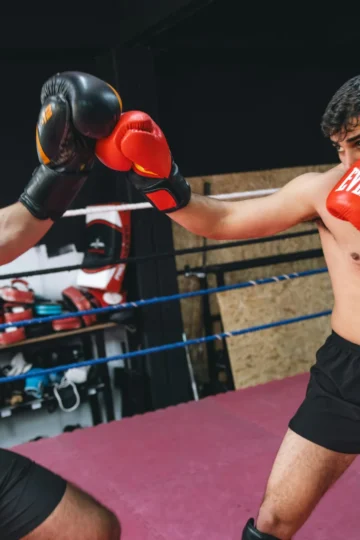 Boxers competing in the ring