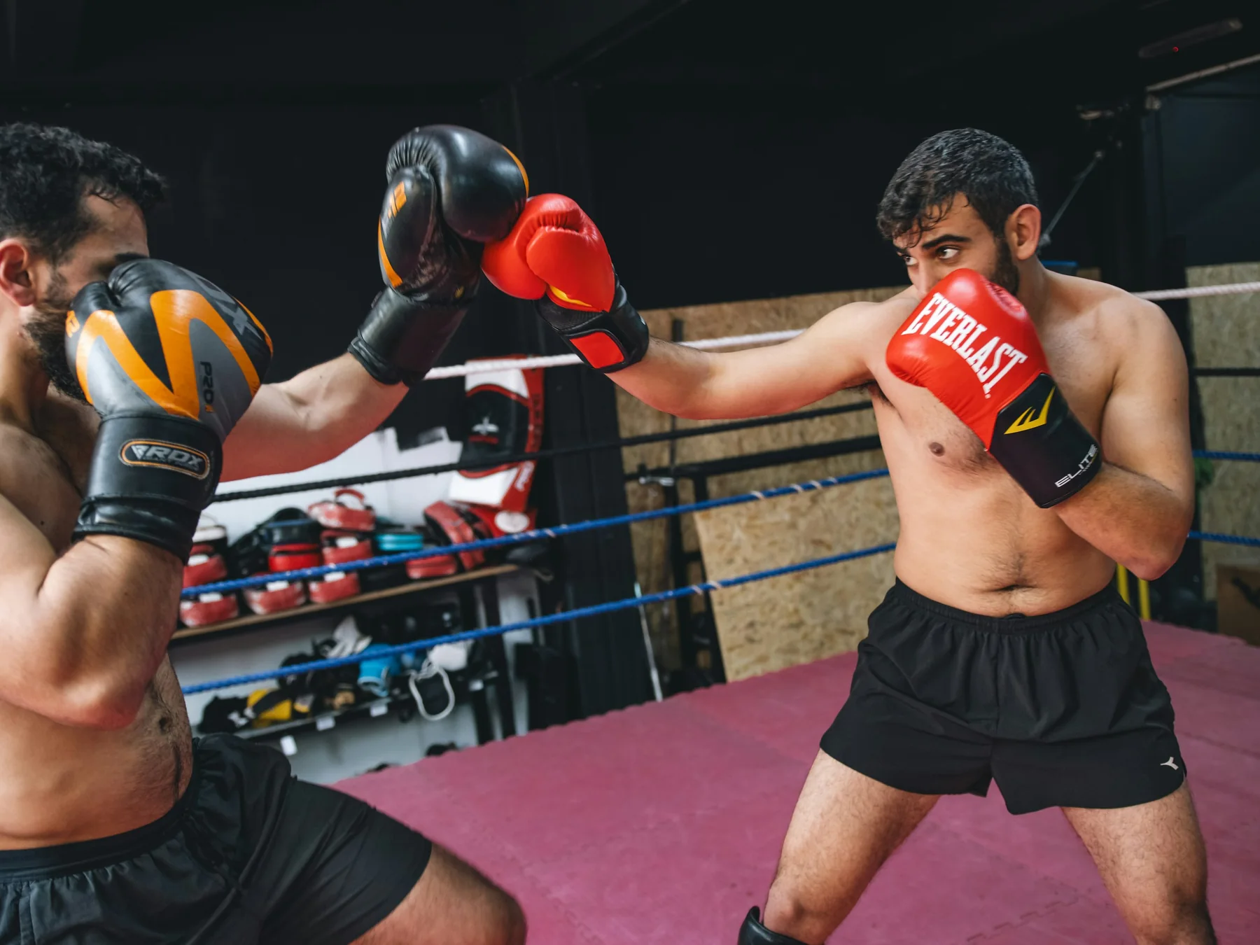 Boxers competing in the ring