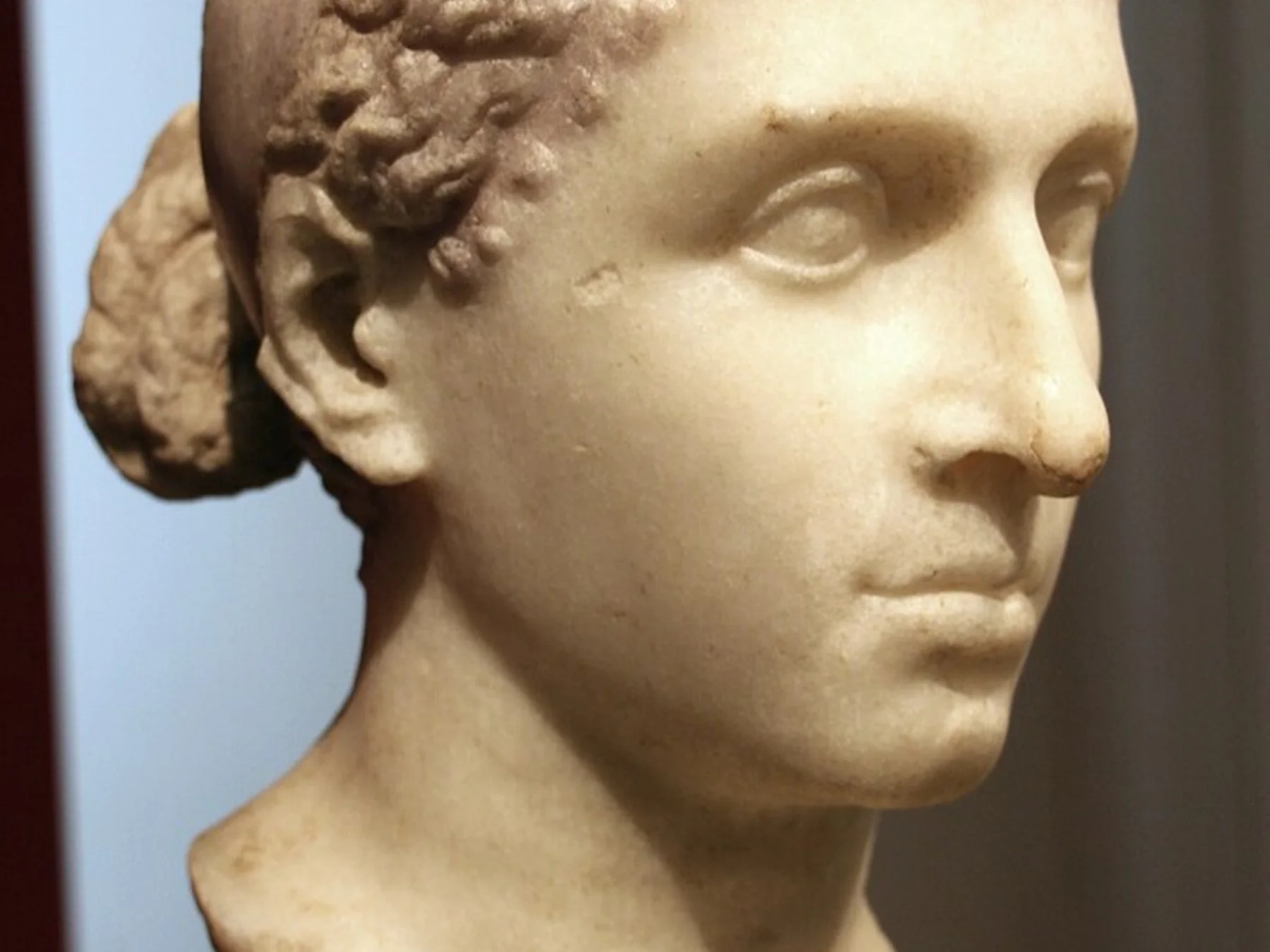 Marble portrait bust identified as Cleopatra VII