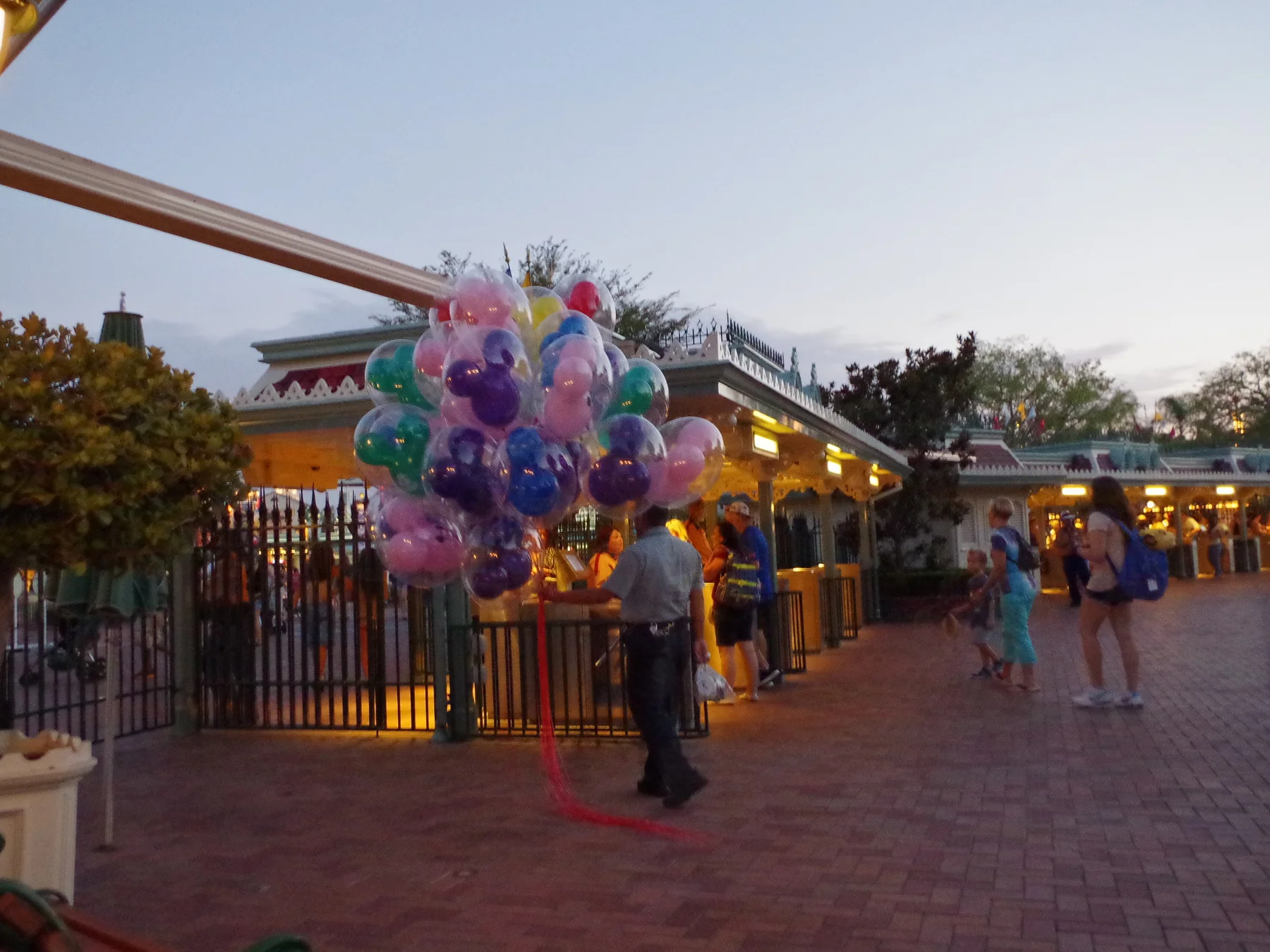Entrance area at Disneyland park in California