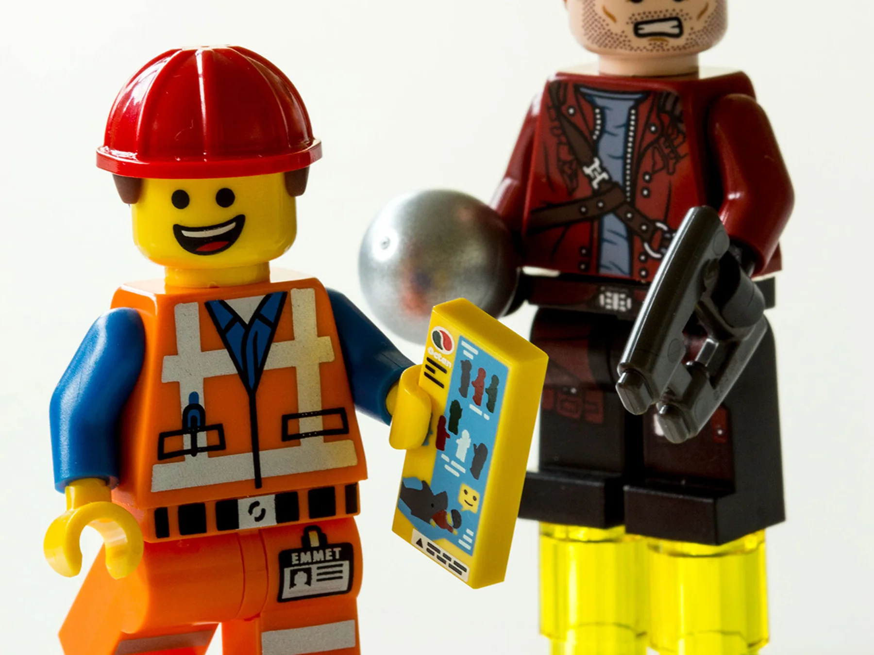 LEGO construction and pirate minifigures