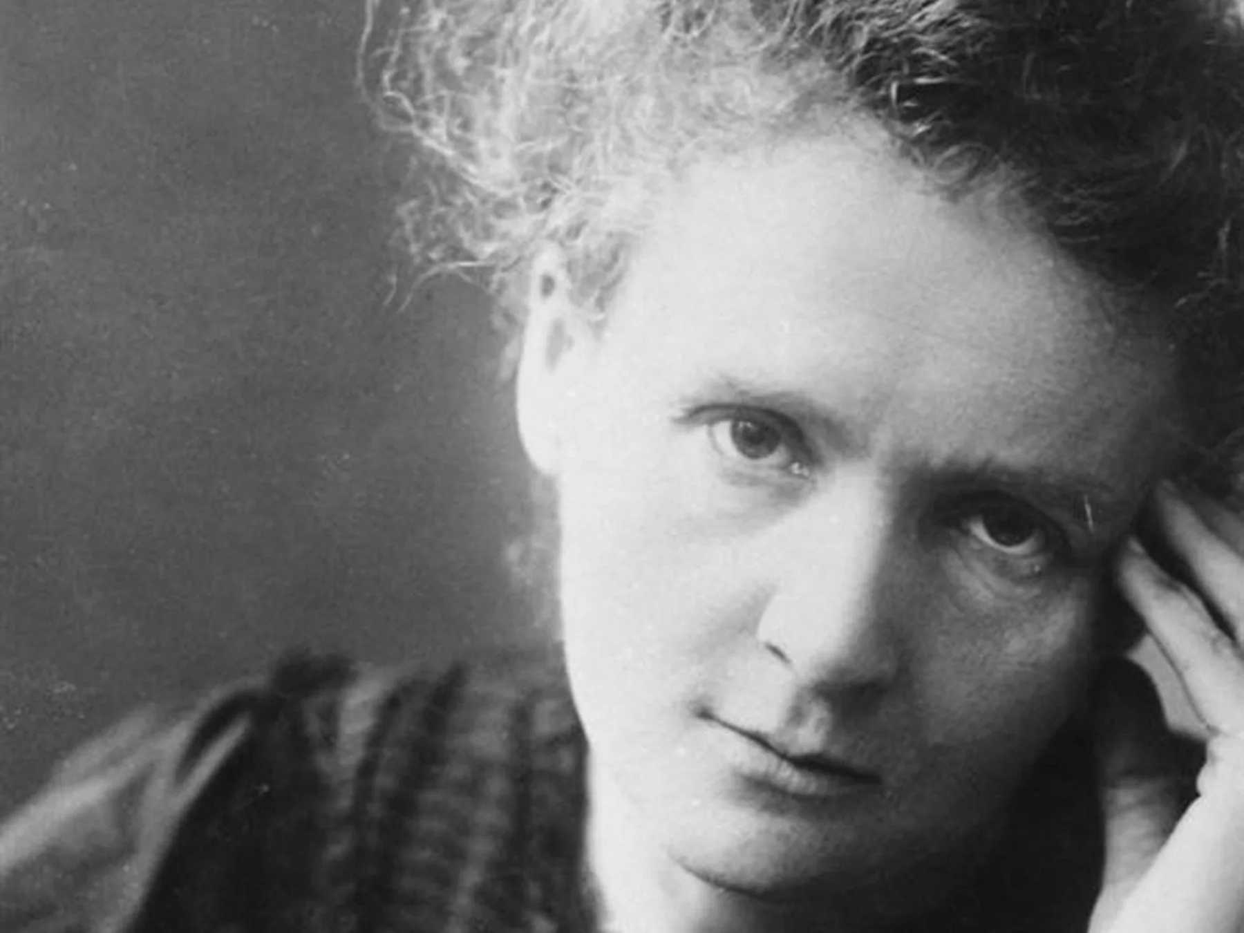 Historic close-up portrait of Marie Curie