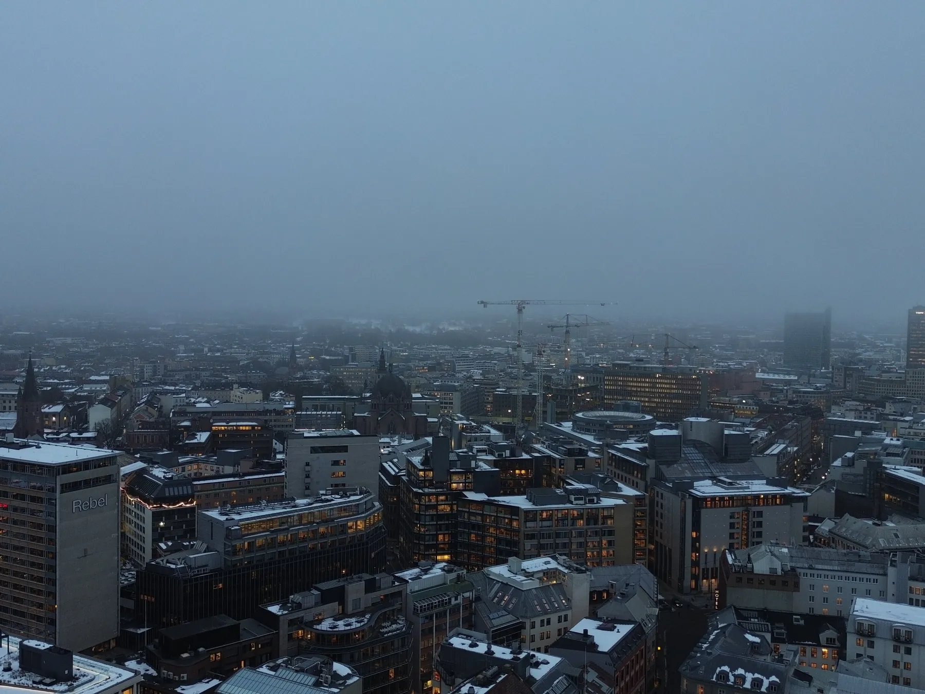 Aerial view across Oslo, Norway