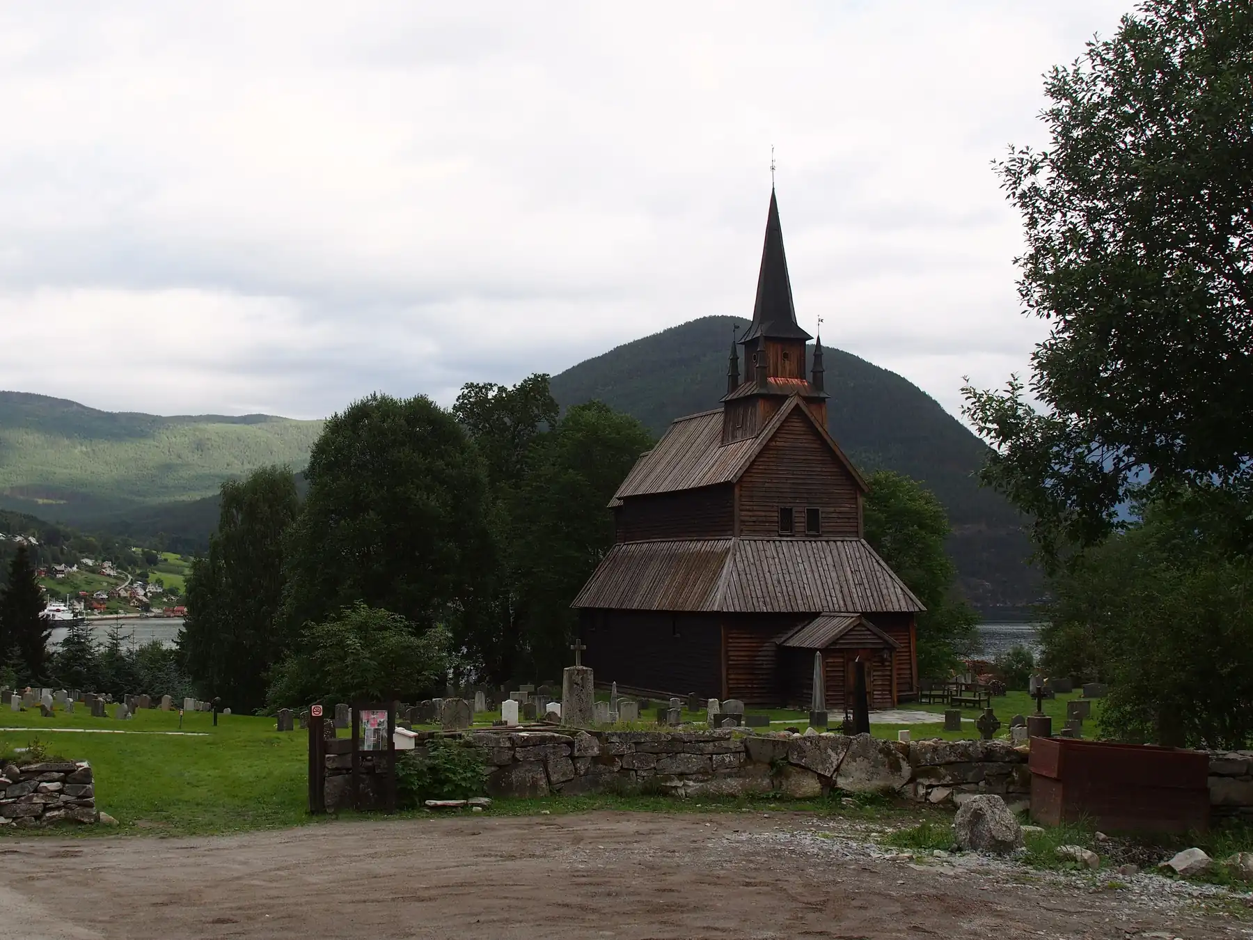 Traditional wooden stave church in Norway