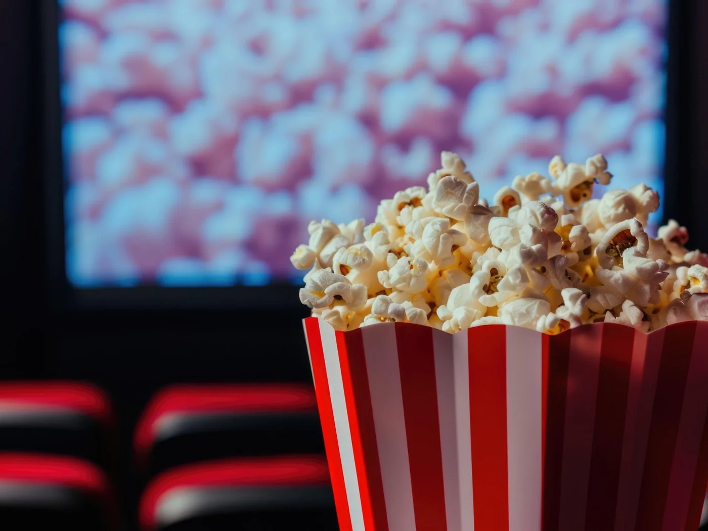 Popcorn in a movie theater
