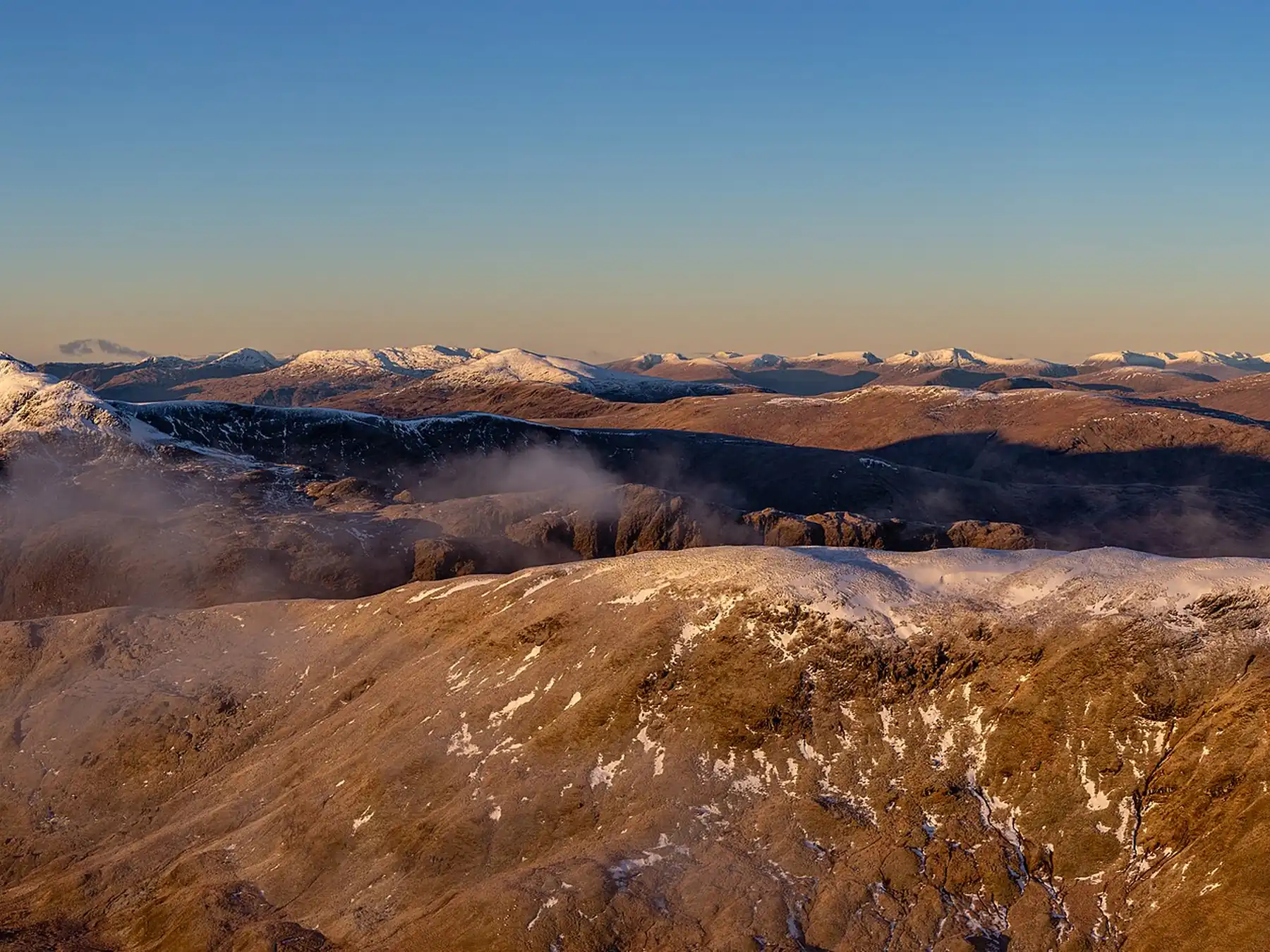 Mountain landscape across the Scottish Highlands