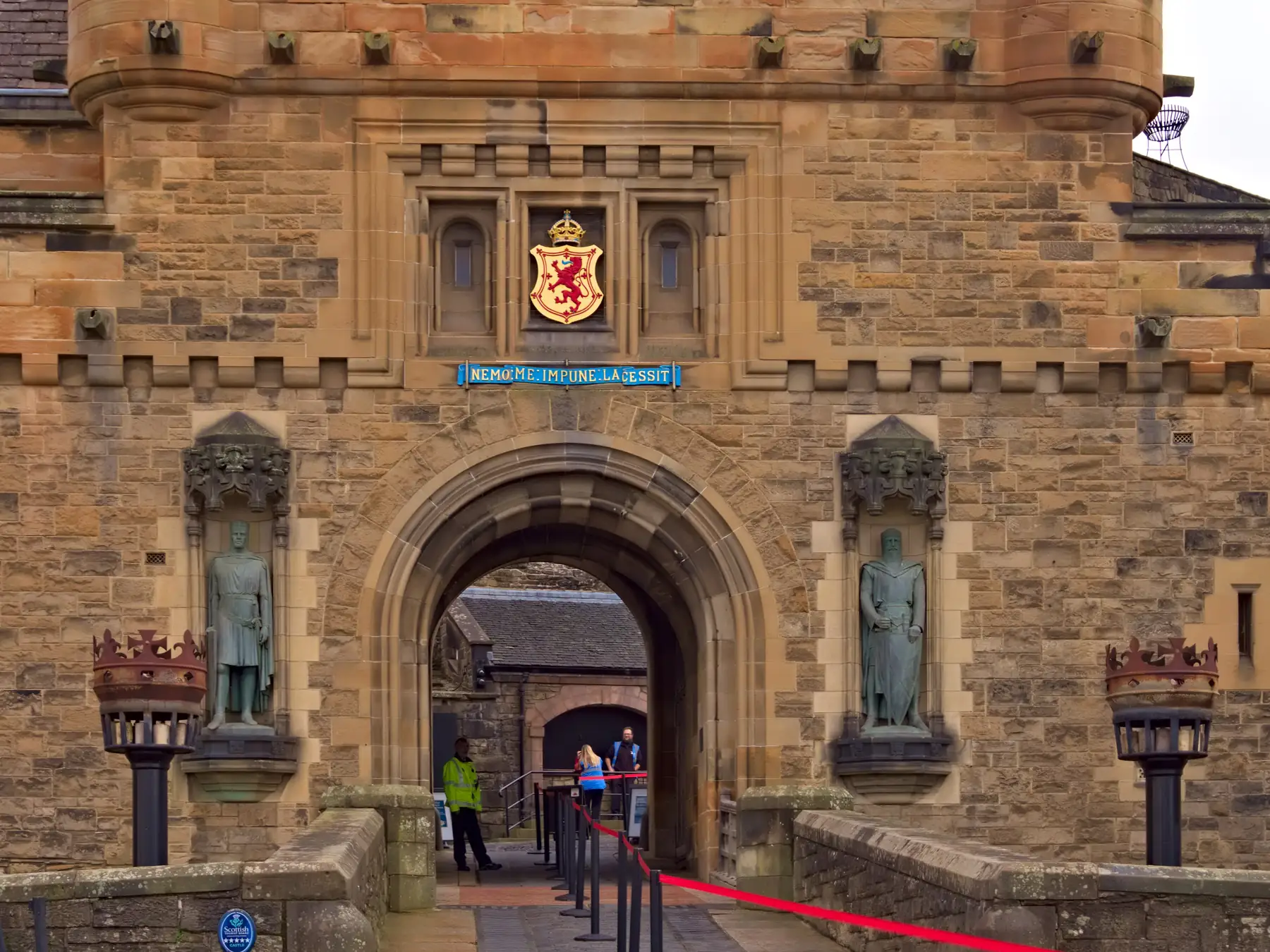 Historic entrance to Edinburgh Castle in Scotland