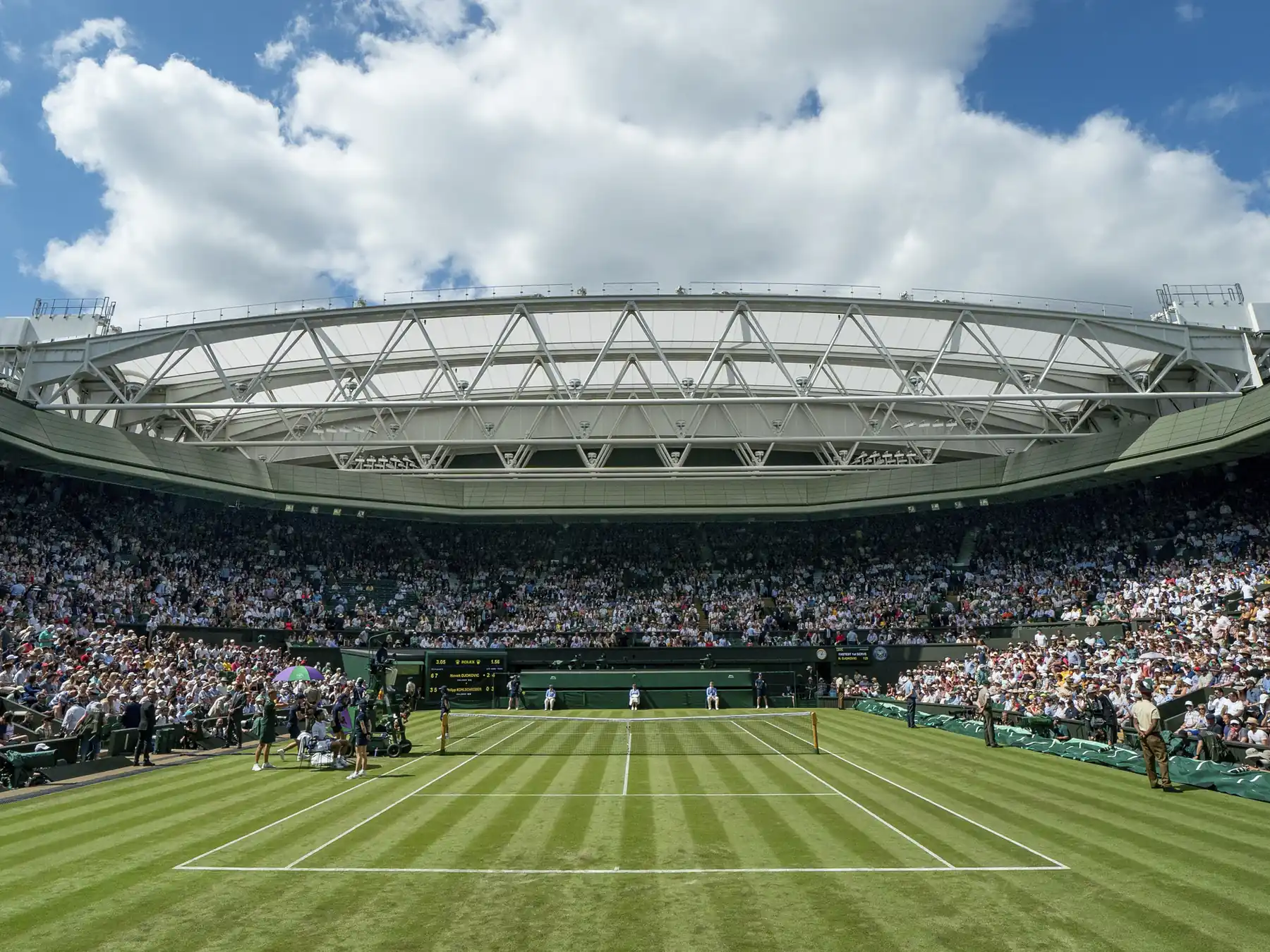 Wimbledon Centre Court during a match