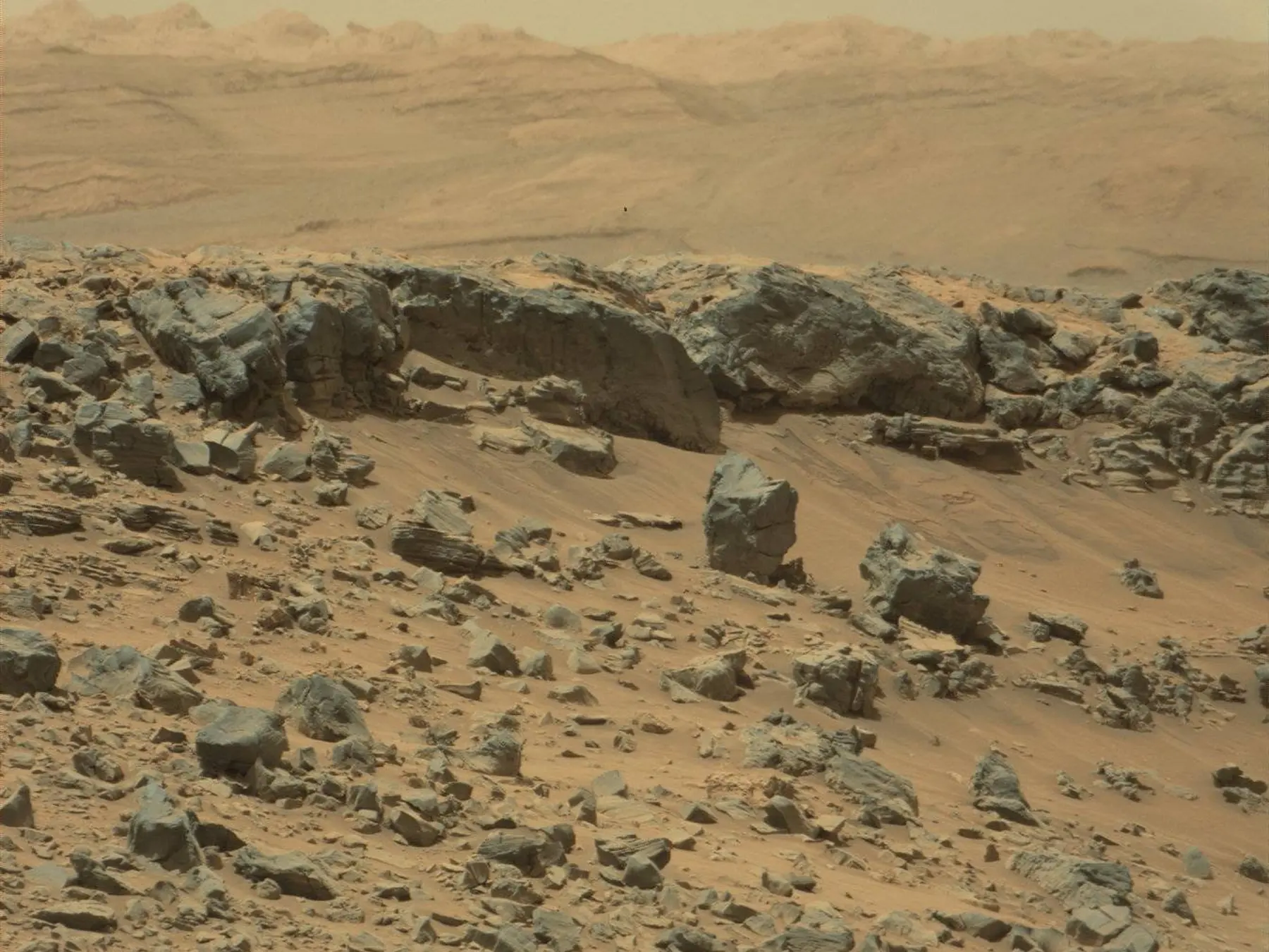 Rocky Martian landscape photographed by NASA’s Curiosity rover
