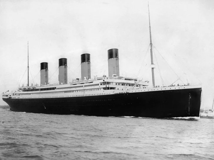 RMS Titanic ocean liner at sea