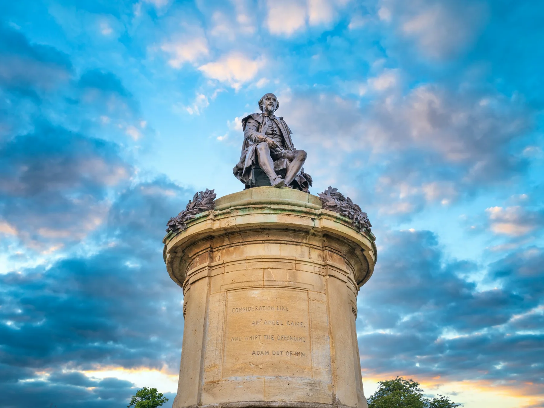 William Shakespeare statue in Stratford-upon-Avon