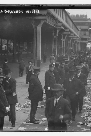 Crowd gathered for a game during the 1913 World Series