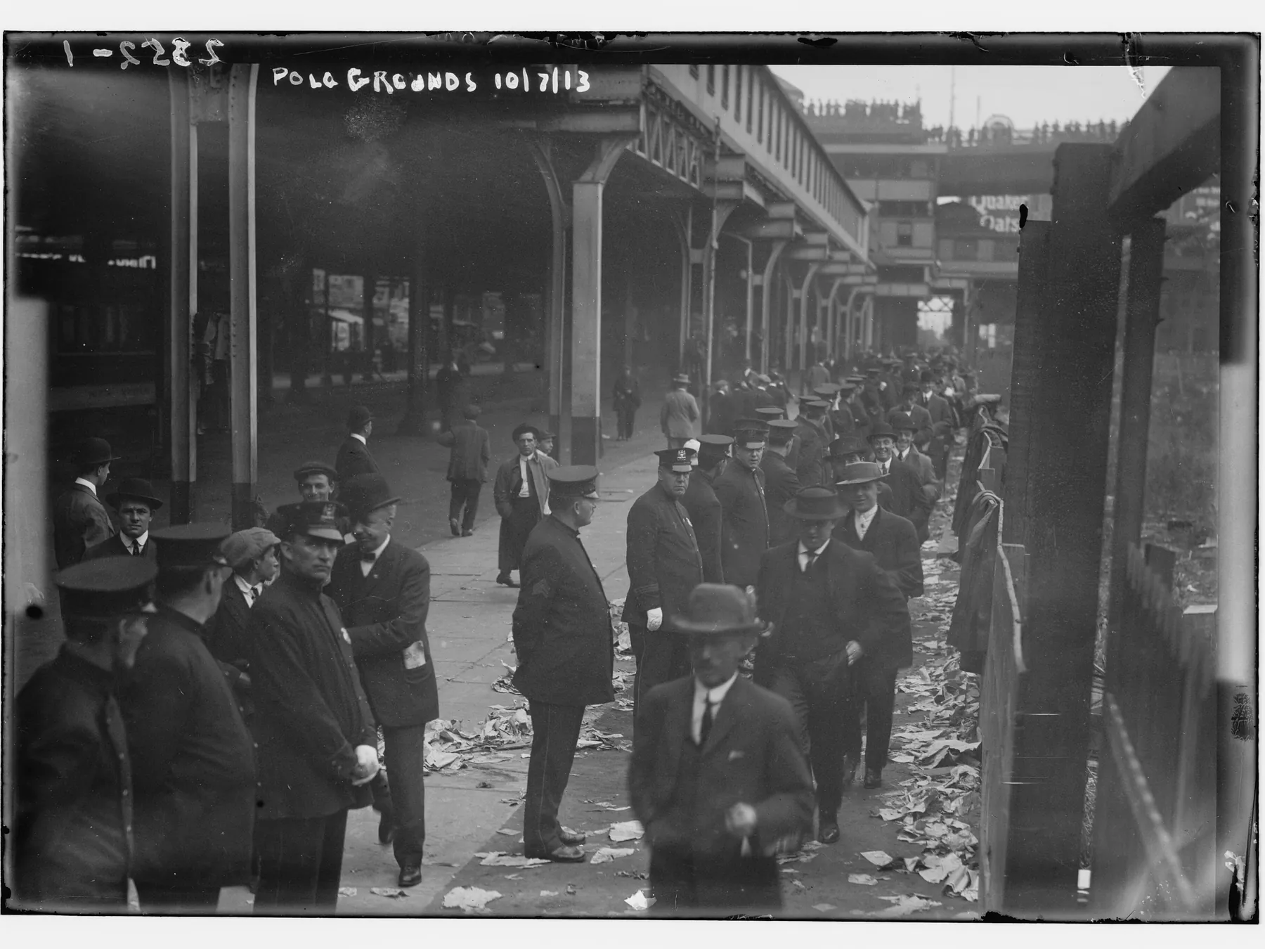 Crowd gathered for a game during the 1913 World Series