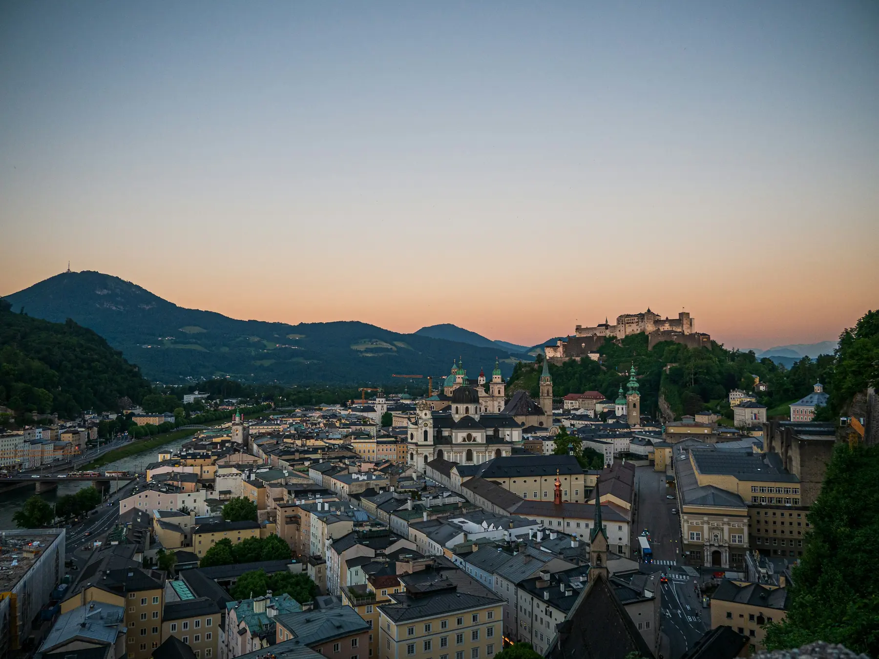 Salzburg skyline and fortress