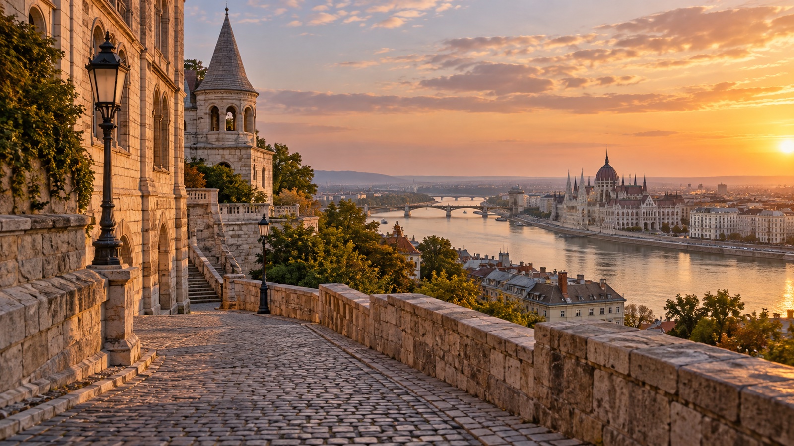 Historic buildings in Budapest's Buda Castle district